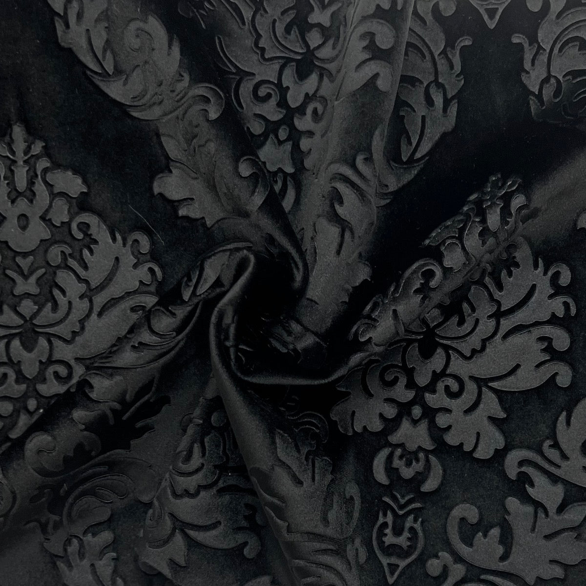 Damask Embossed Velvet Upholstery Drapery Fabric