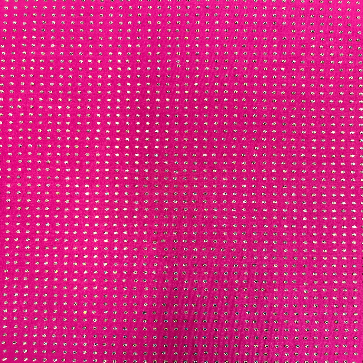Iridescent AB Rhinestone Spandex Fabric