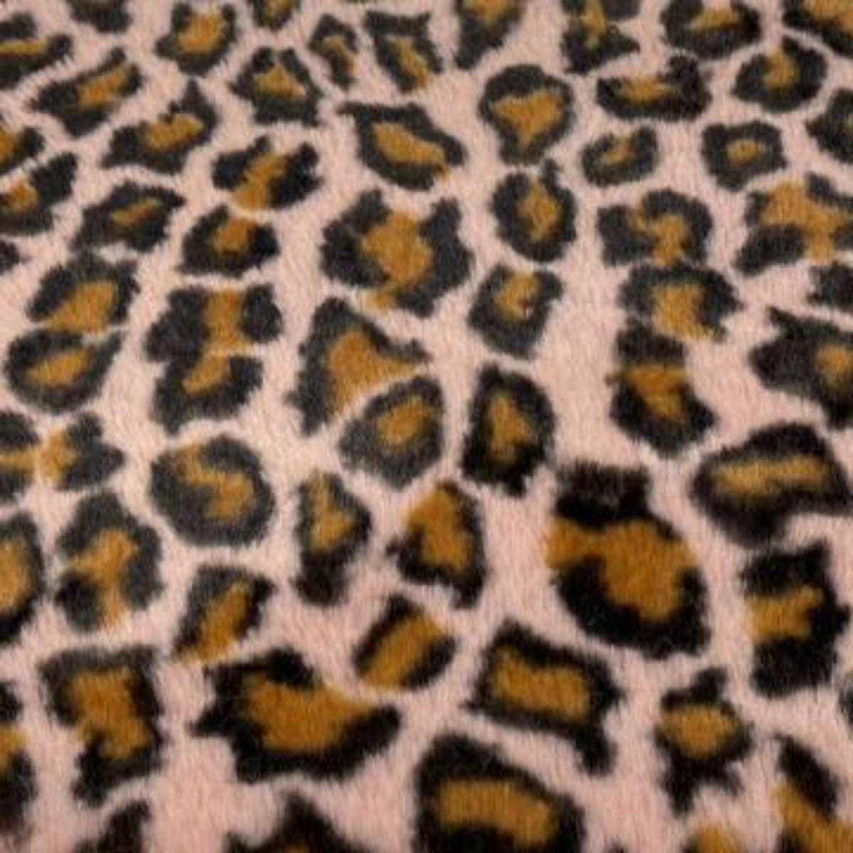 Pink Minky Leopard Faux Fur Fabric - Fashion Fabrics Los Angeles