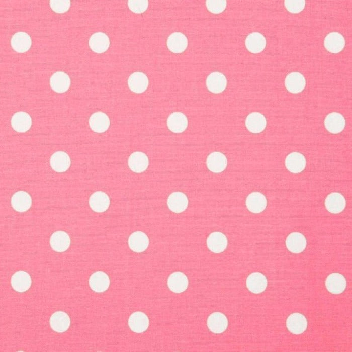 Light Pink White Small Polka Dot Print Poly Cotton Fabric - Fashion Fabrics Los Angeles