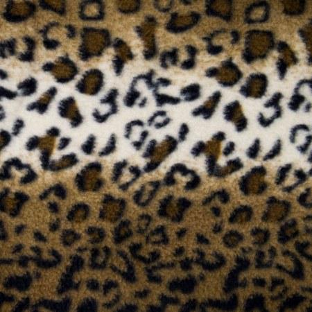 Mocha Leopard Print Fleece Fabric - Fashion Fabrics Los Angeles