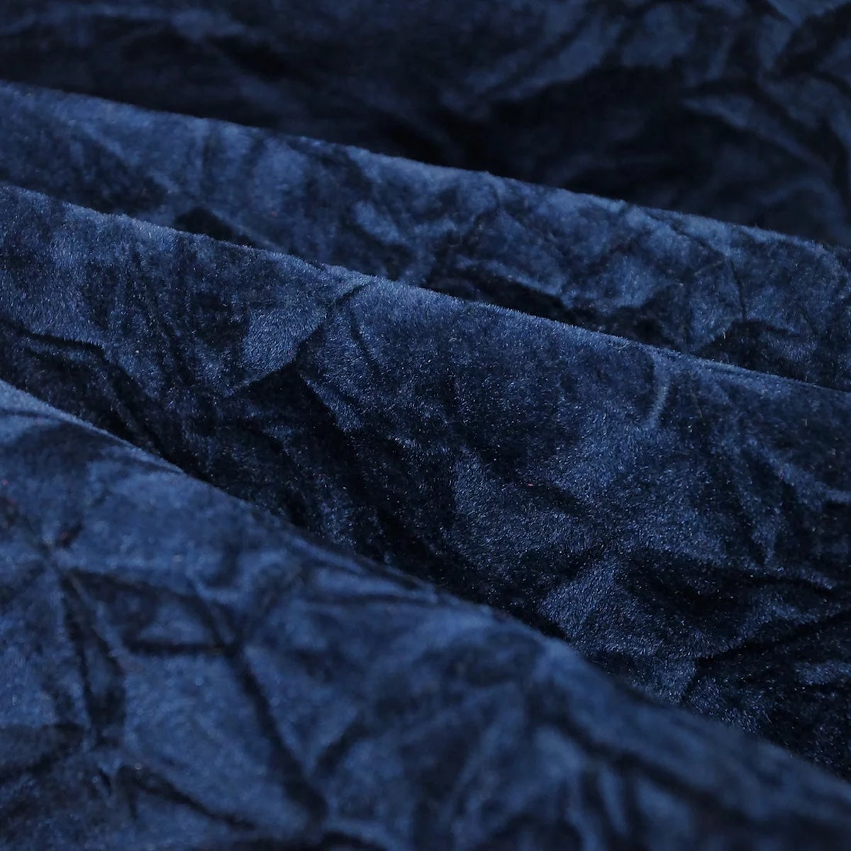 Navy Crushed Velvet Flocking Fabric - Fashion Fabrics LLC