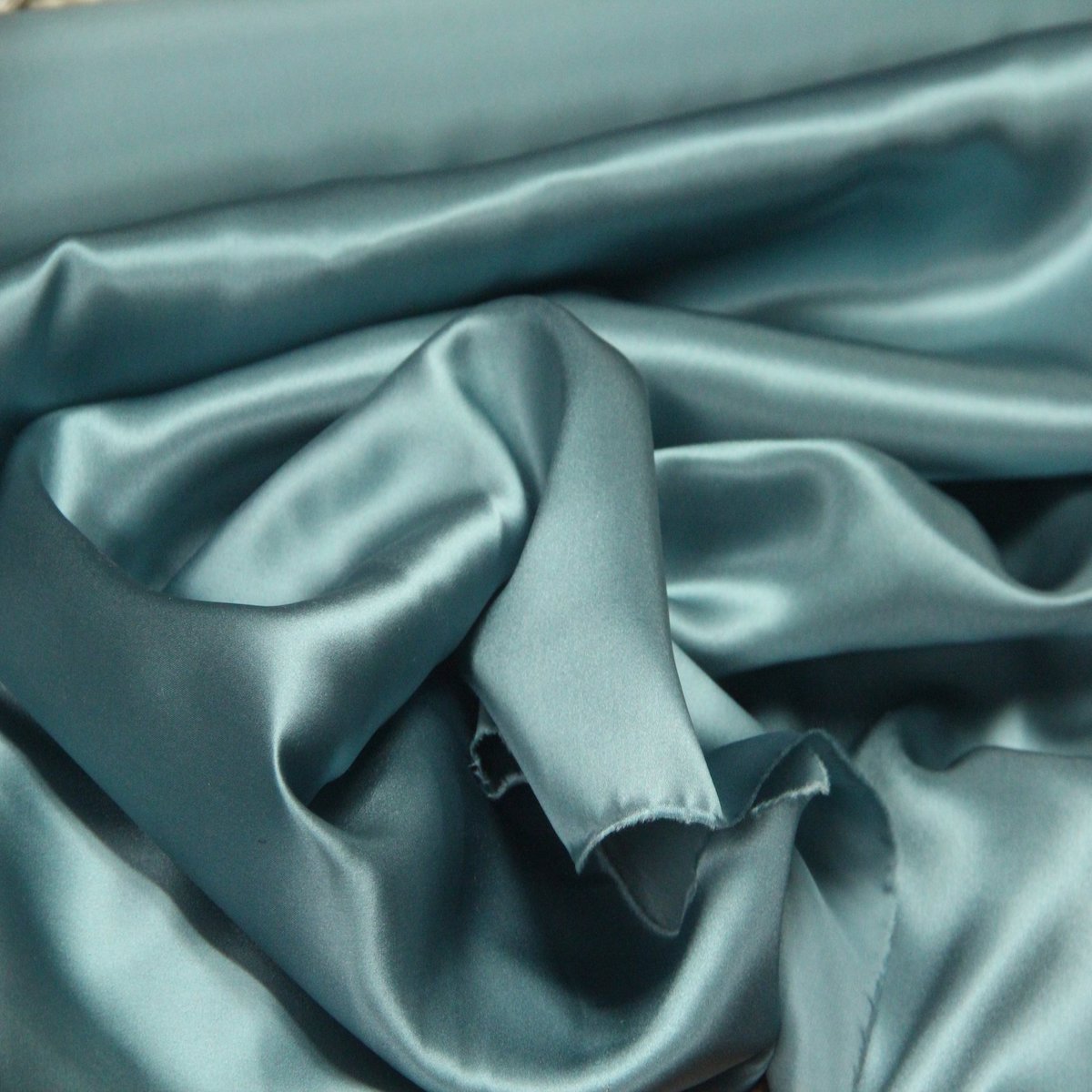 Ocean Mist Blue Silk Charmeuse Fabric - Fashion Fabrics Los Angeles