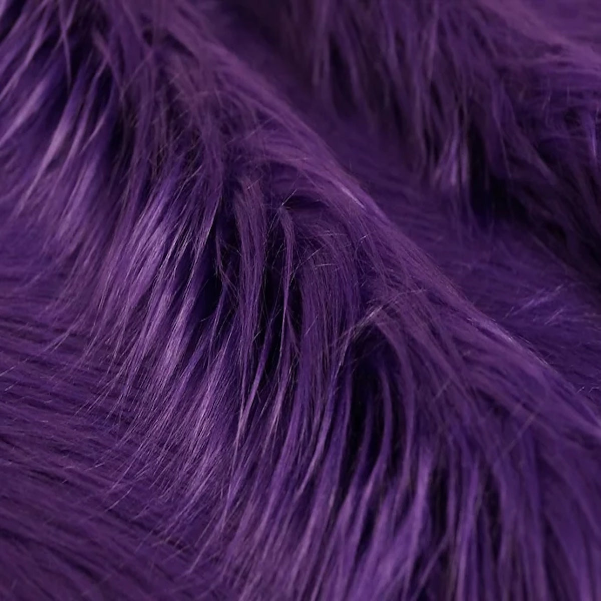 Purple Shaggy Long Pile Faux Fur Fabric (4") - Fashion Fabrics LLC