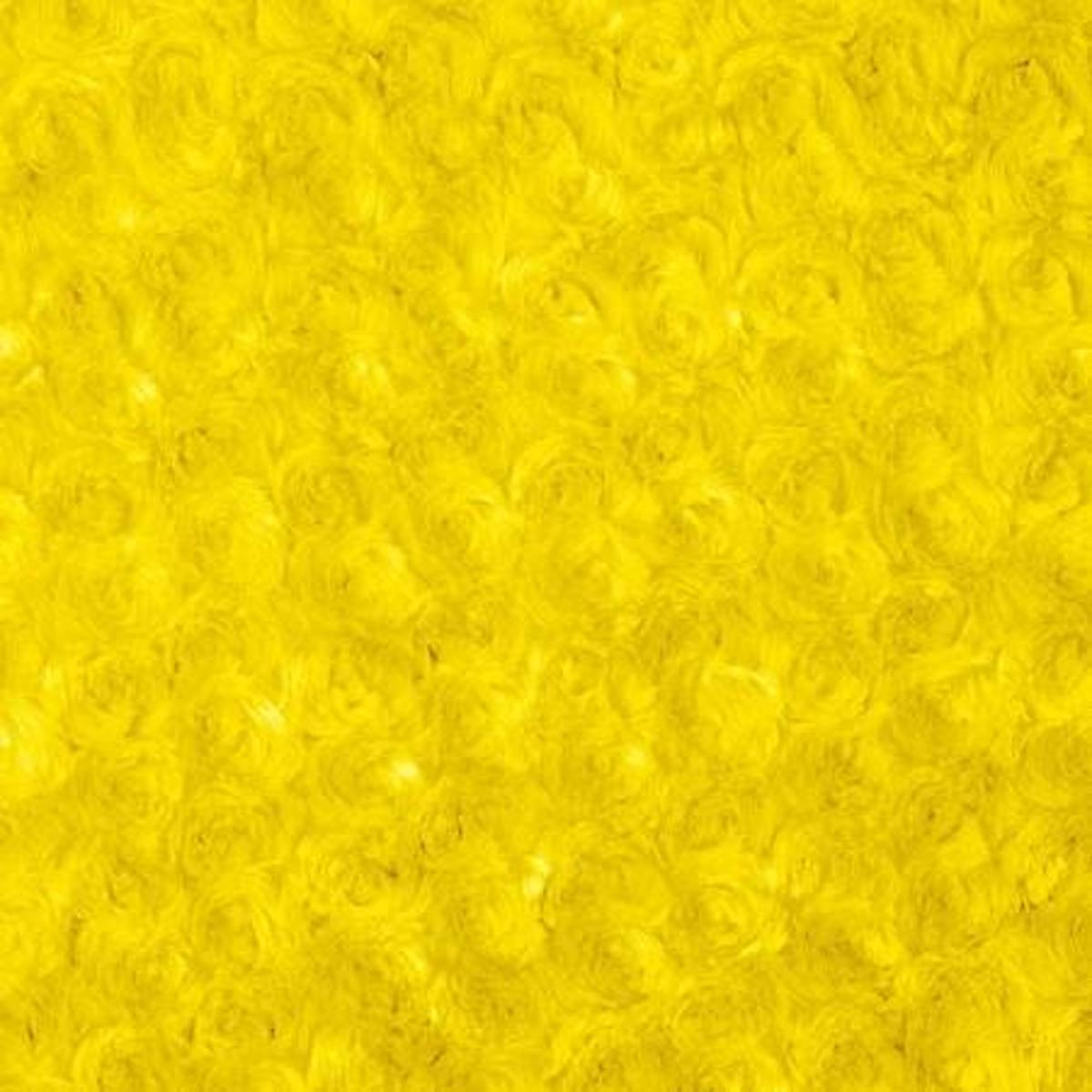 Yellow Swirl Rosebud Faux Fur Fabric - Fashion Fabrics LLC