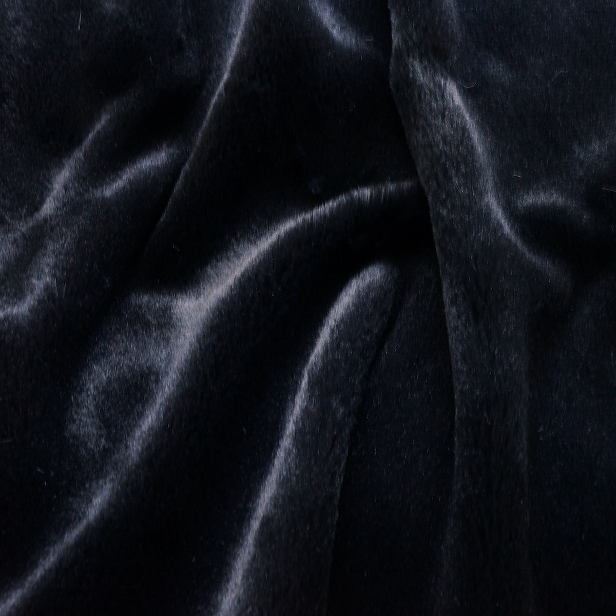 Black Rex Rabbit Minky Faux Fur Fabric - Fashion Fabrics LLC