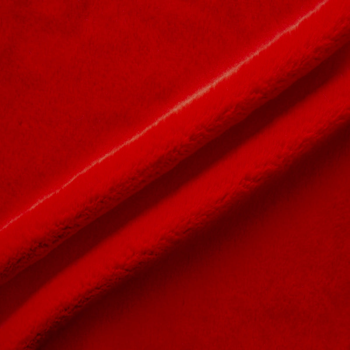 Red Rex Rabbit Minky Faux Fur Fabric - Fashion Fabrics LLC