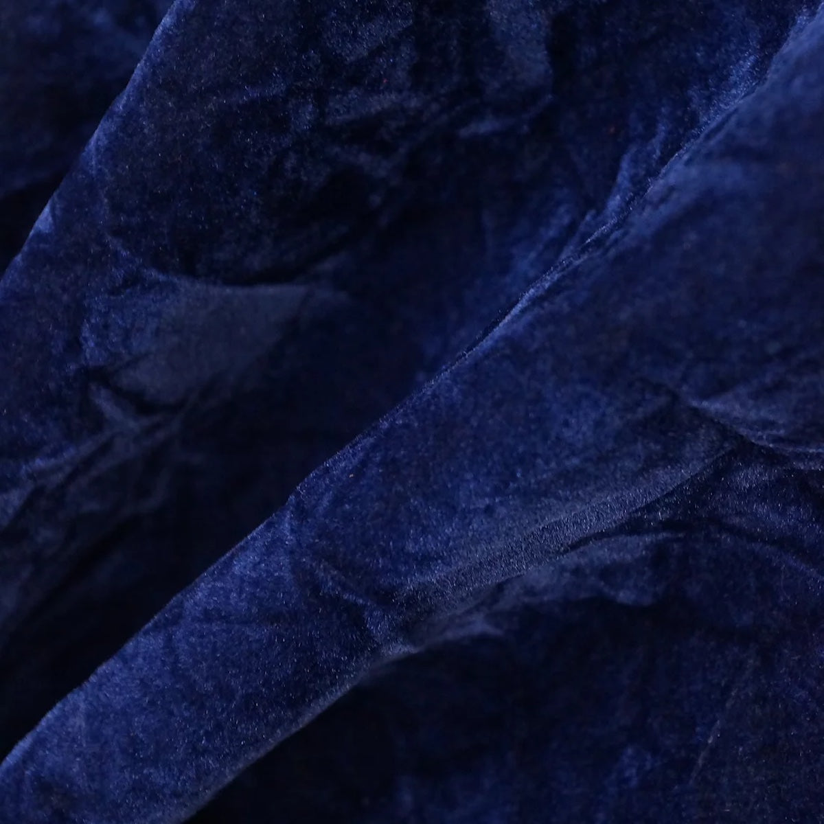Velvet Crushed Navy Blue Upholstery Fabric by The Yard