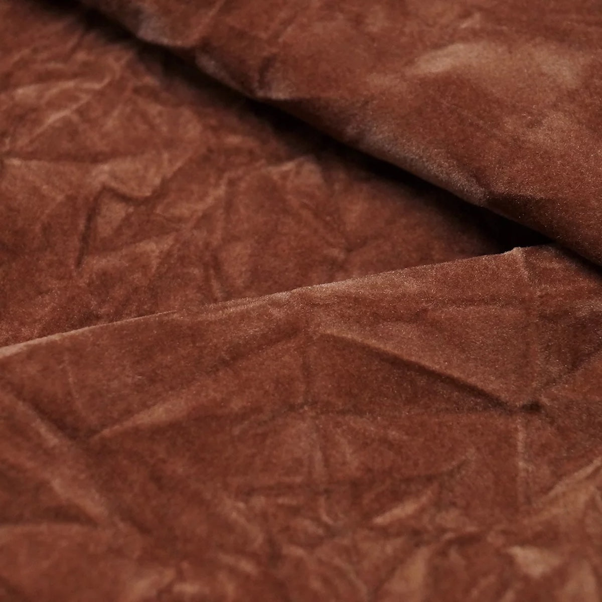 Rust Orange Crushed Velvet Flocking Fabric - Fashion Fabrics LLC