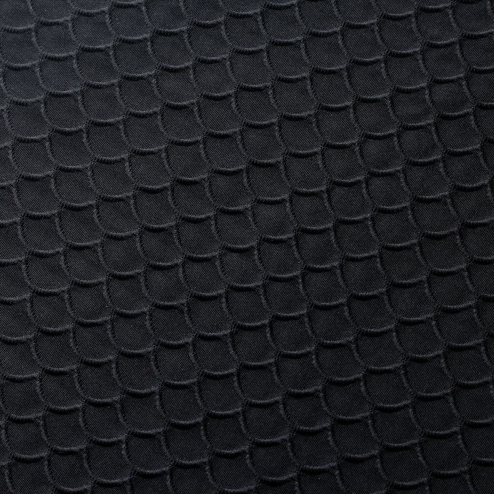 Black Scallop TikTok Nylon Spandex Fabric - Fashion Fabrics LLC