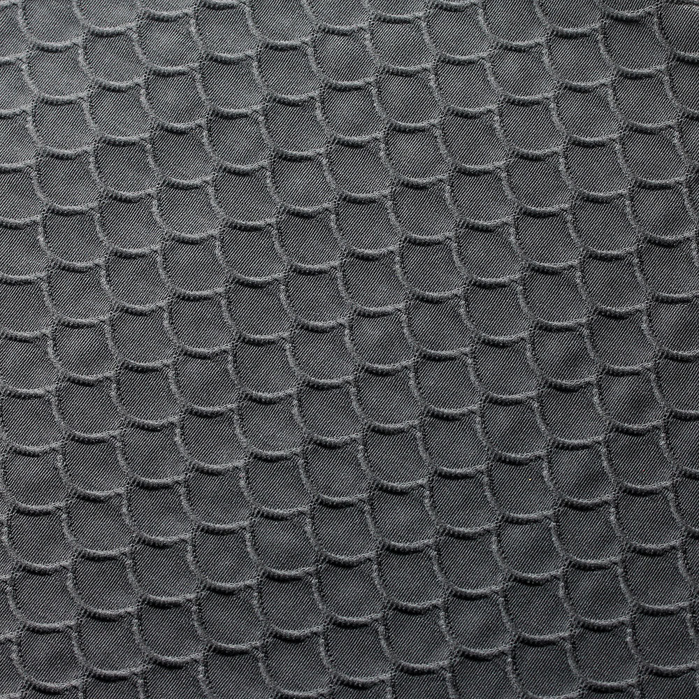 Charcoal Gray Scallop TikTok Nylon Spandex Fabric - Fashion Fabrics LLC