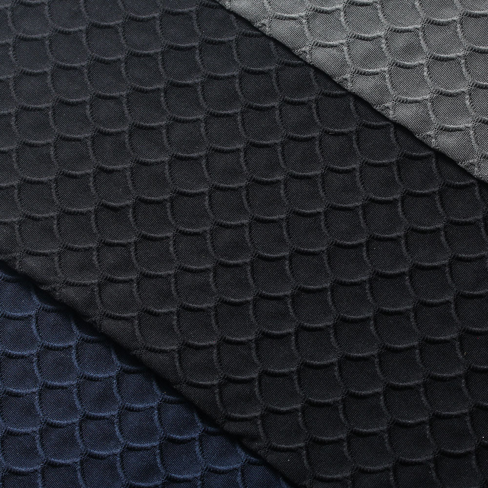 Black Scallop TikTok Nylon Spandex Fabric - Fashion Fabrics LLC