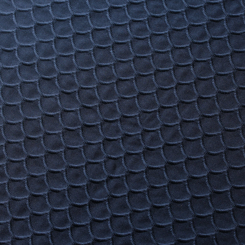 Navy Blue Scallop TikTok Nylon Spandex Fabric - Fashion Fabrics LLC