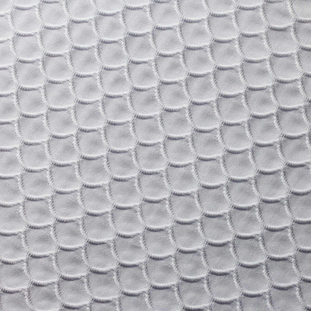 White Scallop TikTok Nylon Spandex Fabric - Fashion Fabrics LLC