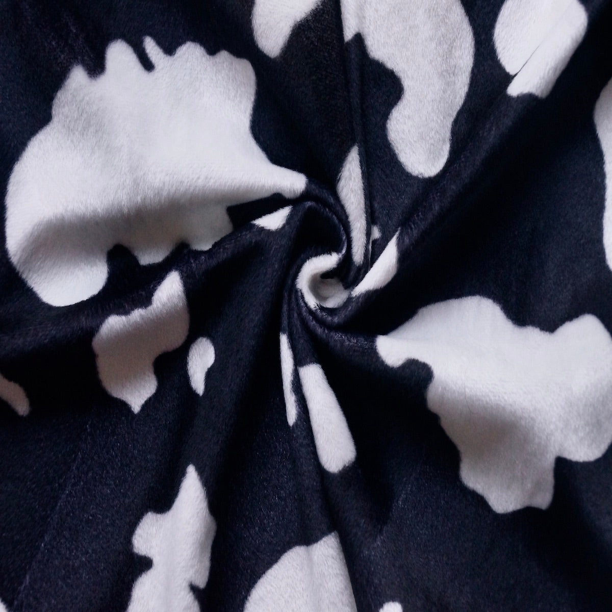 Black White II Cow Velboa Faux Fur - Fashion Fabrics Los Angeles