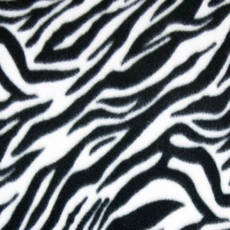 Black | White Zebra Print Fleece Fabric - Fashion Fabrics Los Angeles 