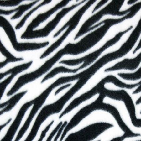 Black | White Zebra Print Fleece Fabric - Fashion Fabrics Los Angeles