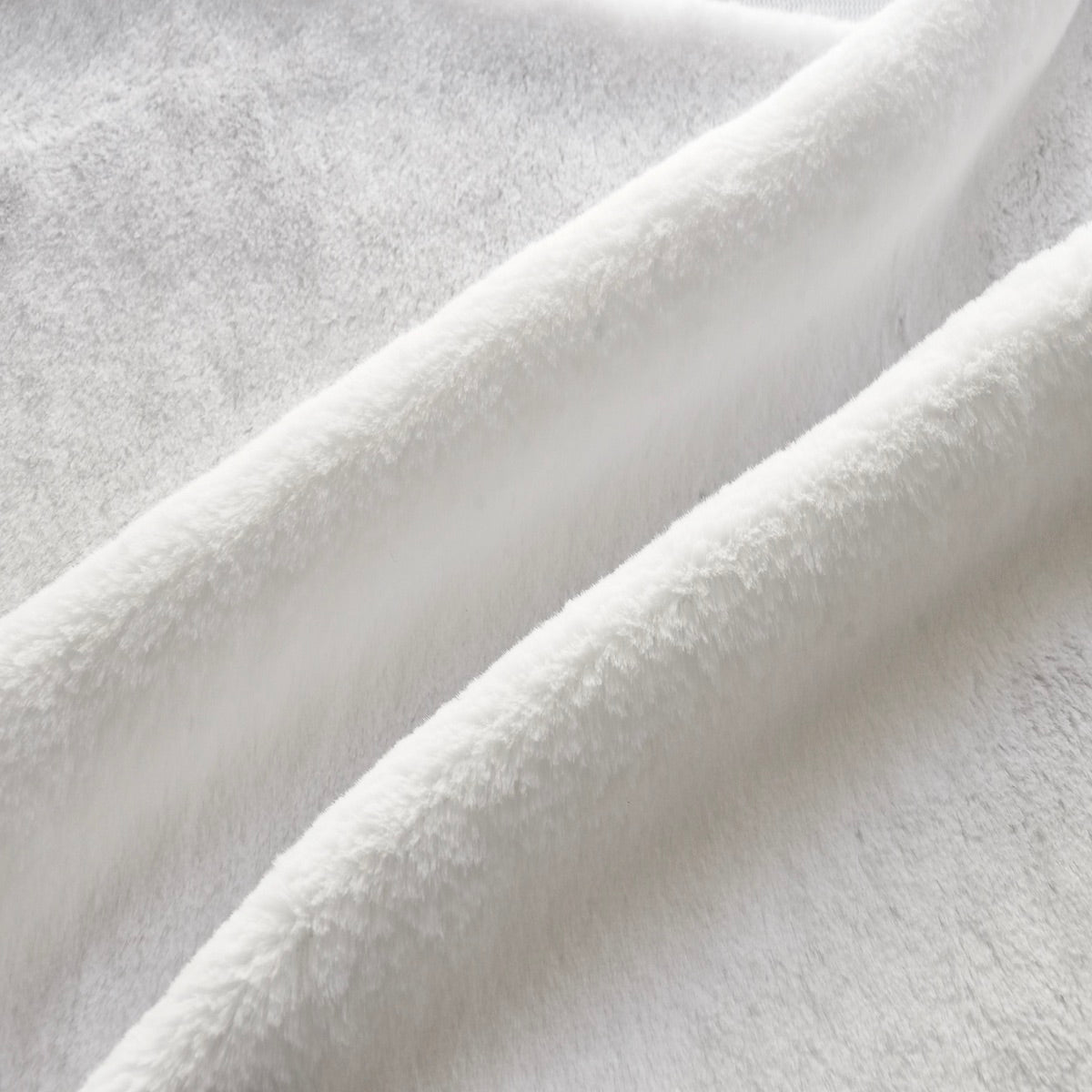 White Rex Rabbit Minky Faux Fur Fabric - Fashion Fabrics LLC