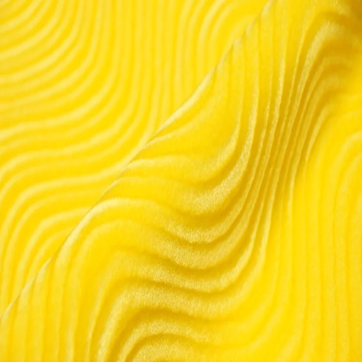 Yellow Swirl Velvet Flocking Fabric - Fashion Fabrics LLC