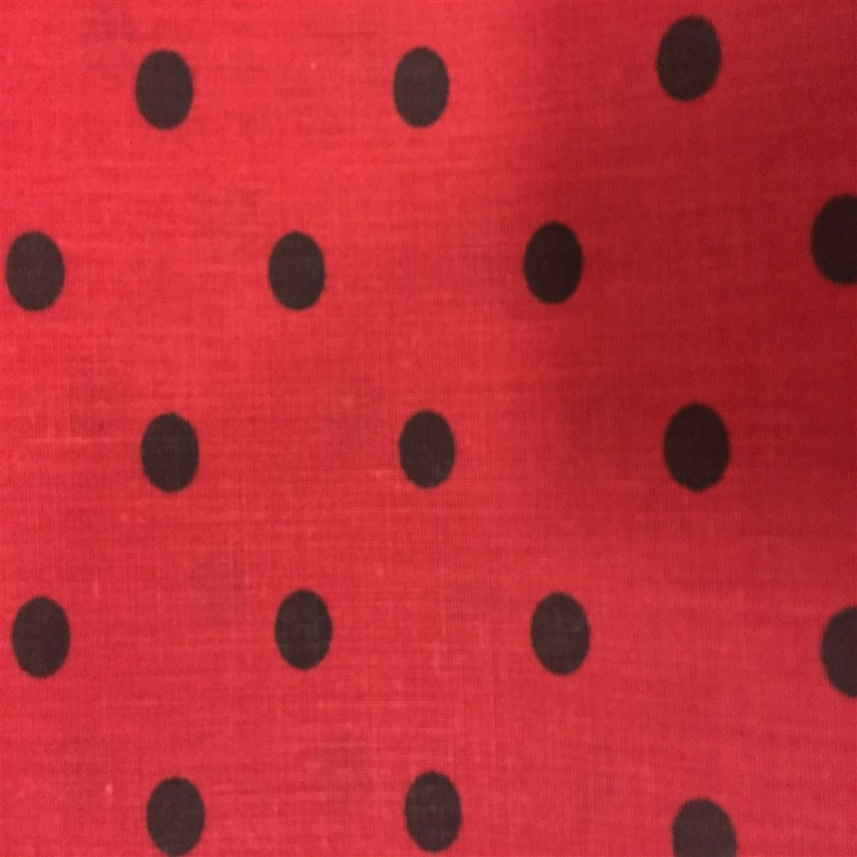 Red Black Small Polka Dot Print Poly Cotton Fabric - Fashion Fabrics Los Angeles