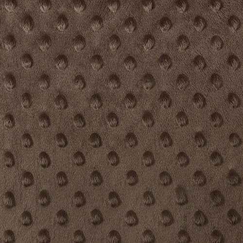 Brown Minky Dimple Dot Fabric - Fashion Fabrics Los Angeles