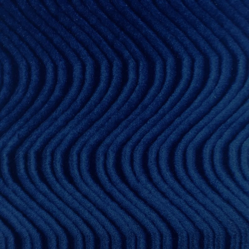 Navy Swirl Velvet Flocking Fabric - Fashion Fabrics Los Angeles