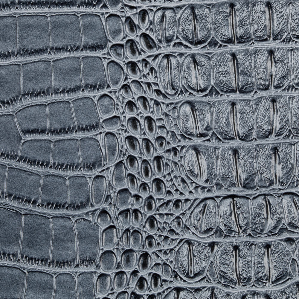 Light Blue Metallic Gator Vinyl Fabric - Fashion Fabrics Los Angeles