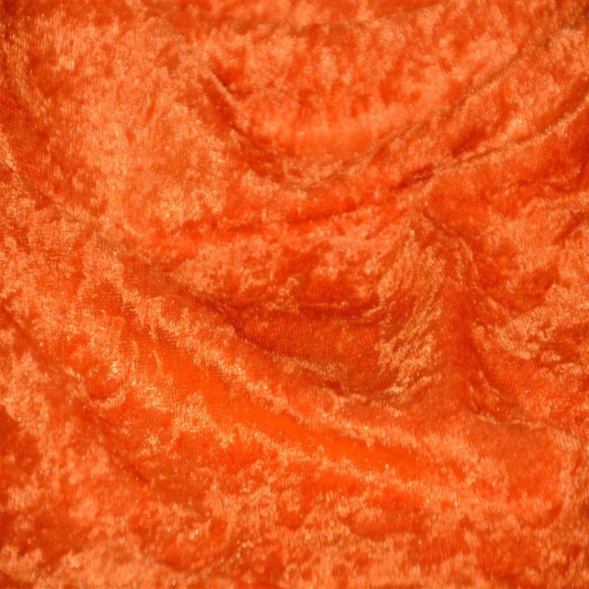 Orange Panne Crush Stretch Velvet Fabric - Fashion Fabrics Los Angeles