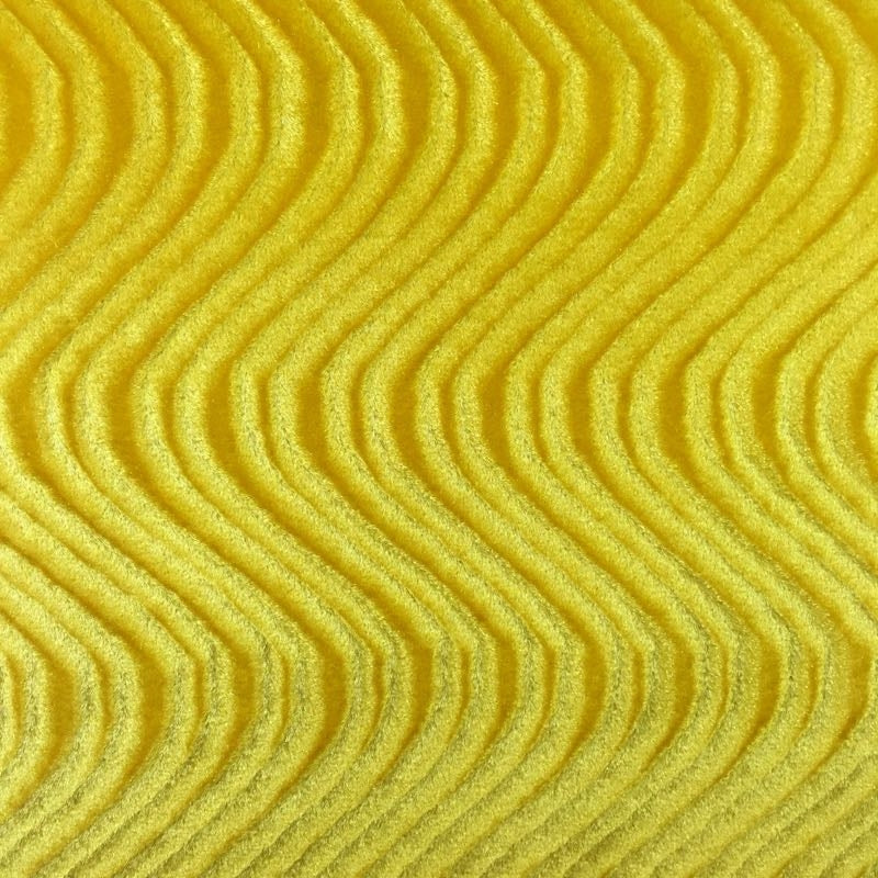 Yellow Swirl Velvet Flocking Fabric - Fashion Fabrics Los Angeles