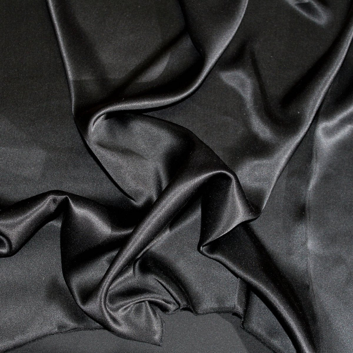 Black Silk Charmeuse Fabric - Fashion Fabrics Los Angeles