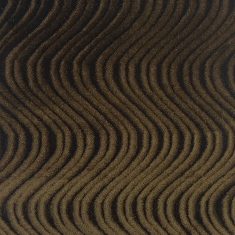 Dark Brown Swirl Velvet Flocking Fabric - Fashion Fabrics Los Angeles