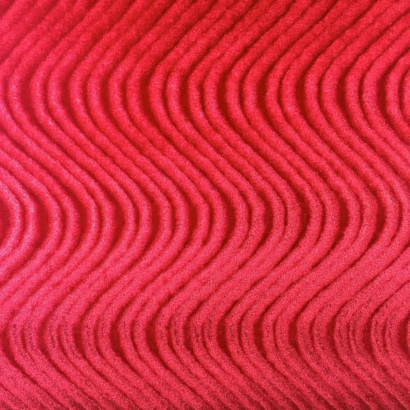 Red Swirl Velvet Flocking Fabric - Fashion Fabrics Los Angeles