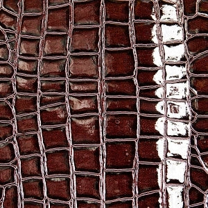 Dark Chocolate Crocodile Vinyl Fabric - Fashion Fabrics Los Angeles