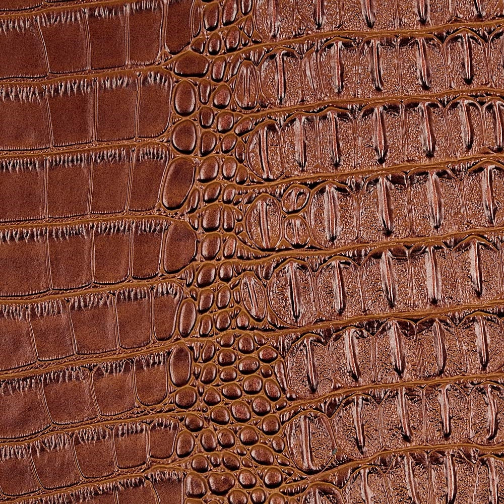 Bronze Metallic Gator Vinyl Fabric - Fashion Fabrics Los Angeles