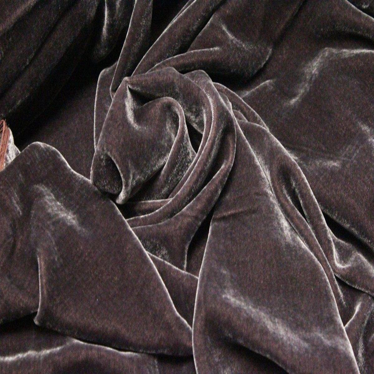 New Eggplant Purple Silk Velvet Fabric - Fashion Fabrics Los Angeles