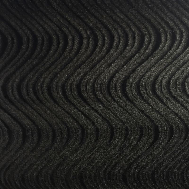 Black Swirl Velvet Flocking Fabric - Fashion Fabrics Los Angeles