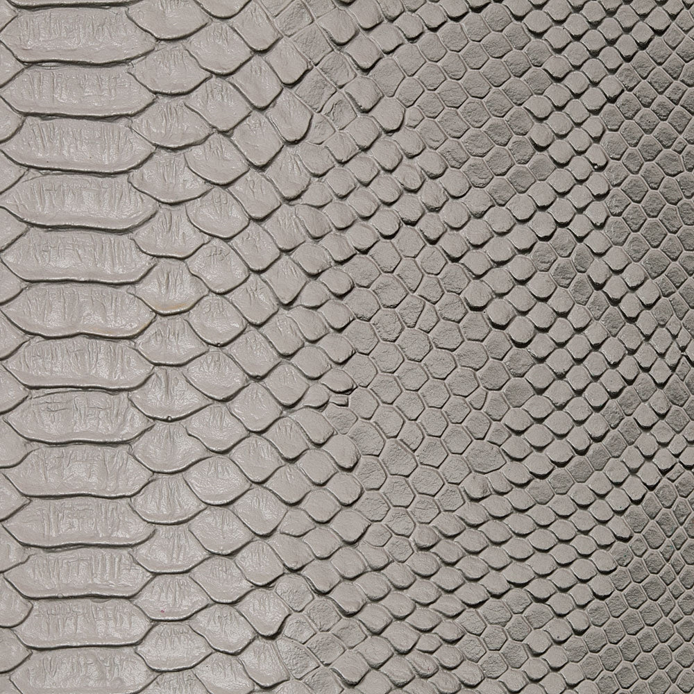 Gray Faux Viper Sopythana Snake Skin Vinyl Fabric - Fashion Fabrics Los Angeles