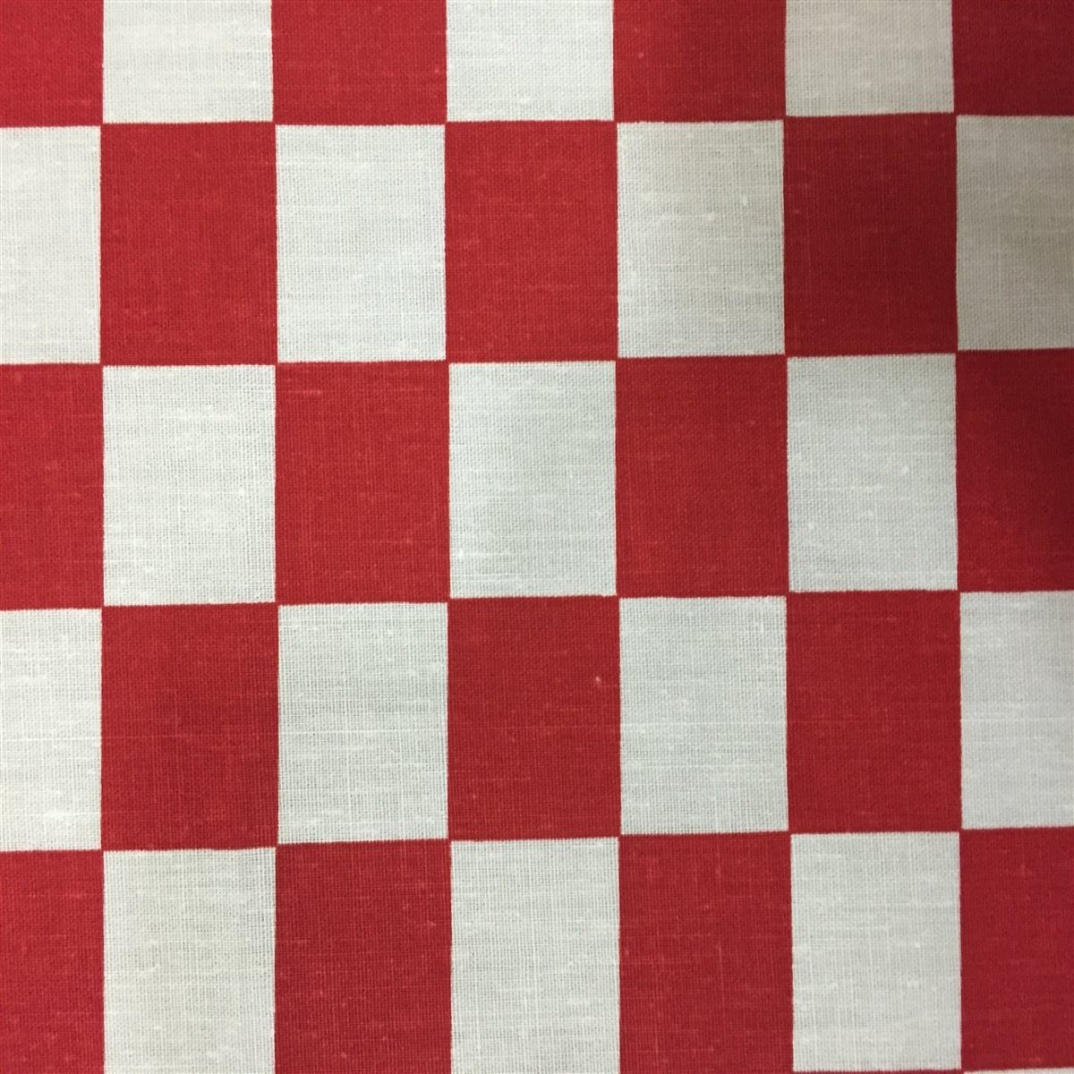 Red White Checkered Poly Cotton Fabric - Fashion Fabrics Los Angeles