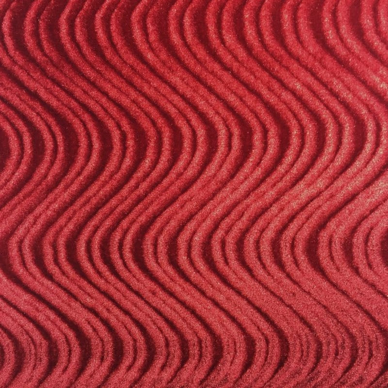 Burgundy Swirl Velvet Flocking Fabric - Fashion Fabrics Los Angeles