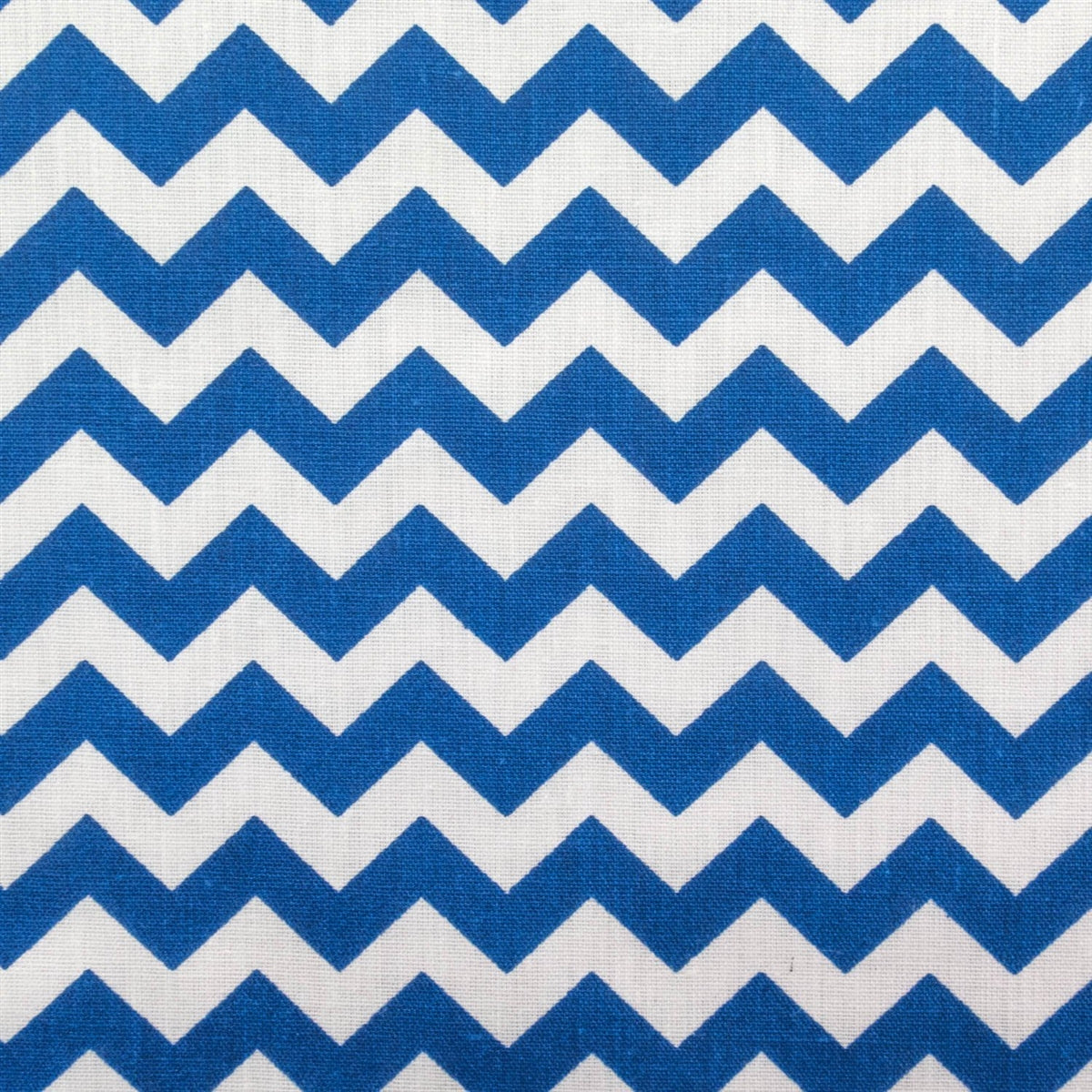 Royal Blue White Half Inch Chevron Poly Cotton Fabric - Fashion Fabrics Los Angeles