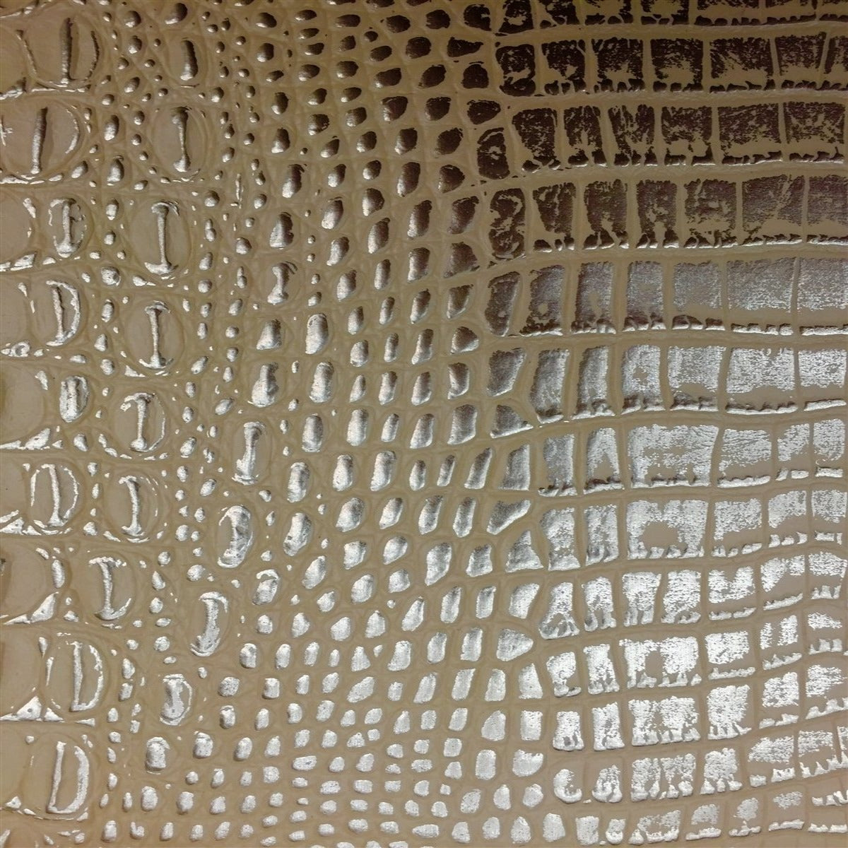 Peach Gold 2 Tone Metallic Gator Vinyl - Fashion Fabrics Los Angeles
