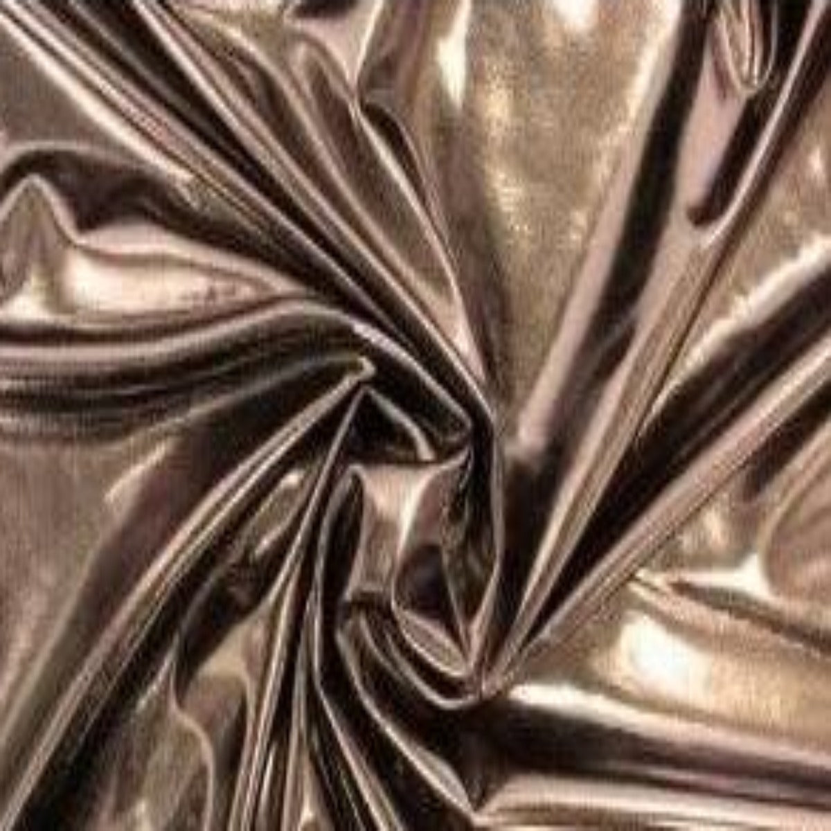 Dark Bronze Metallic Foil Apparel Spandex Fabric - Fashion Fabrics Los Angeles