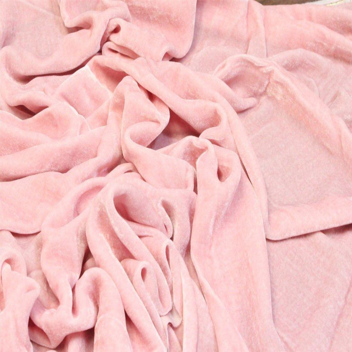 Light Pink Silk Velvet Fabric - Fashion Fabrics Los Angeles