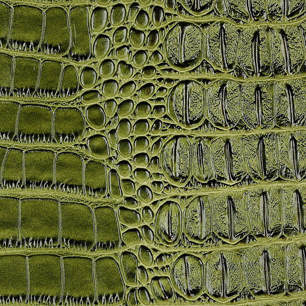 Green Metallic Gator Vinyl Fabric - Fashion Fabrics Los Angeles