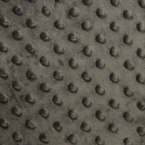 Charcoal Minky Dimple Dot Fabric - Fashion Fabrics Los Angeles
