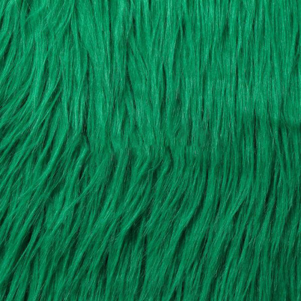 Green Luxury Long Pile Shaggy Faux Fur Fabric - Fashion Fabrics Los Angeles