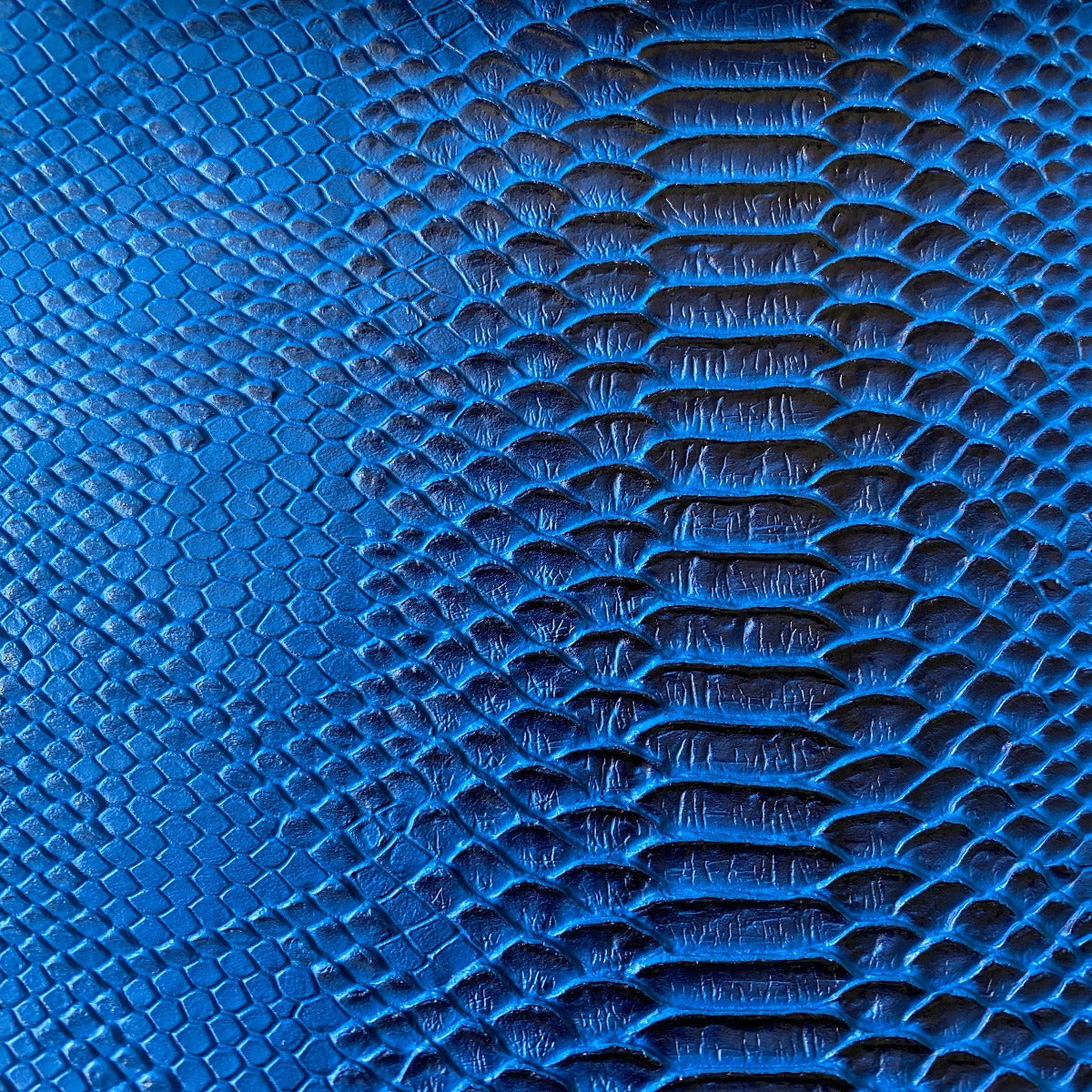 Blue Black Two Tone Faux Viper Sopythana Snake Skin Vinyl - Fashion Fabrics Los Angeles