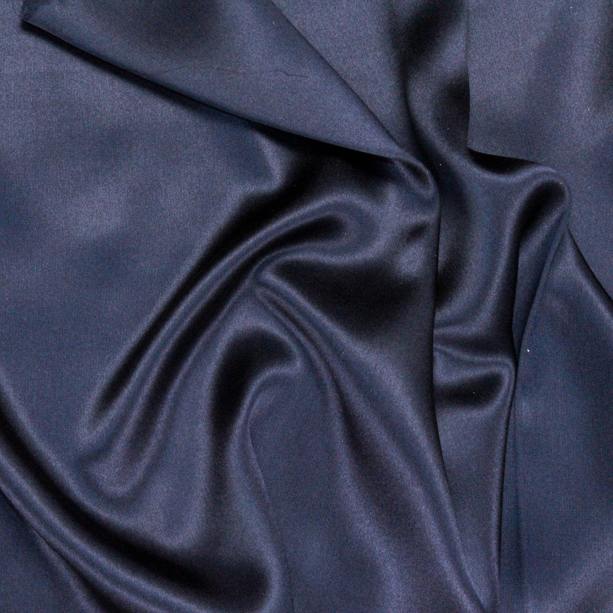 Navy Blue Silk Charmeuse Fabric - Fashion Fabrics Los Angeles