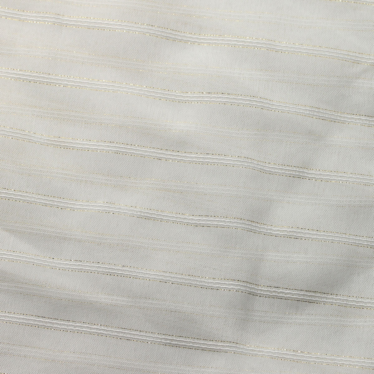 Ivory Gold Roman Stripe Sheer Drapery Home Decor Fabric - Fashion Fabrics Los Angeles