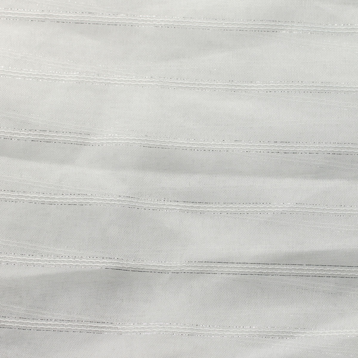 White Silver Roman Stripe Sheer Drapery Home Decor Fabric - Fashion Fabrics Los Angeles